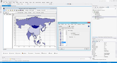 TeeChart Editor allows to create a custom Map Chart. Using TeeChart for .NET in Visual Studio .NET. 