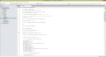 TeeChart for Xamarin.Android being coded in Xamarin Studio.